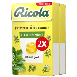Ricola Snacks En Snoep>Citroen Munt Kruidenpastilles