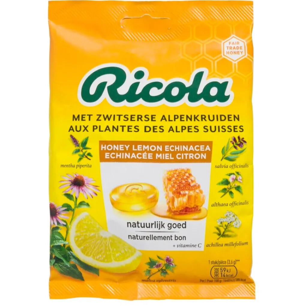 Ricola Snacks En Snoep>Honing Citroen Echinacea Kruidenpastilles
