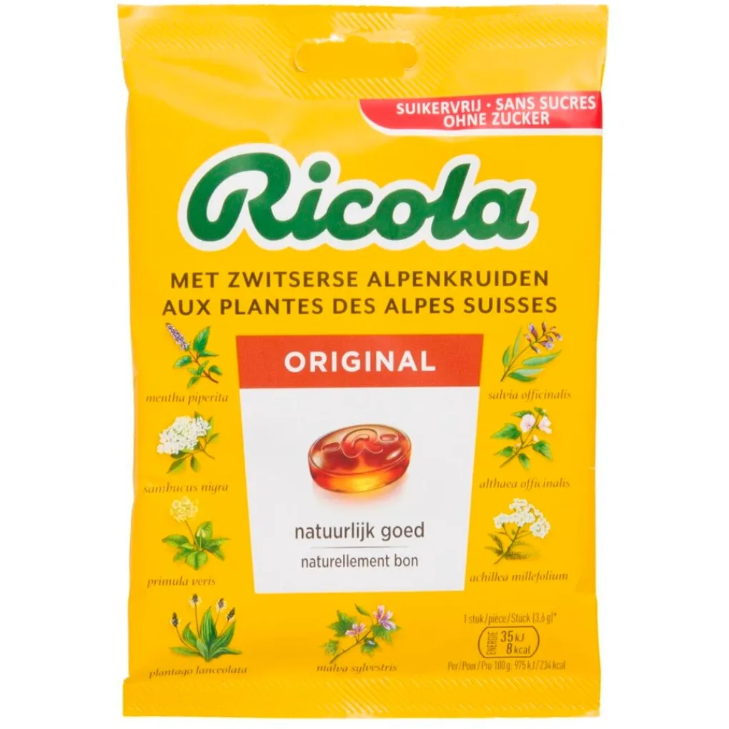 Ricola Snacks En Snoep>Original Suikervrij Kruidenpastilles