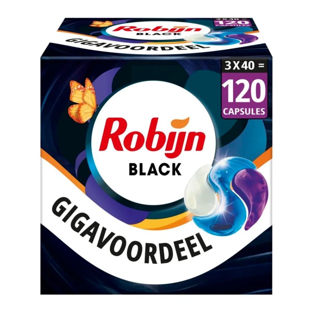 Robijn Wasmiddel>Black Velvet 3-In-1 Wasmiddelcapsules