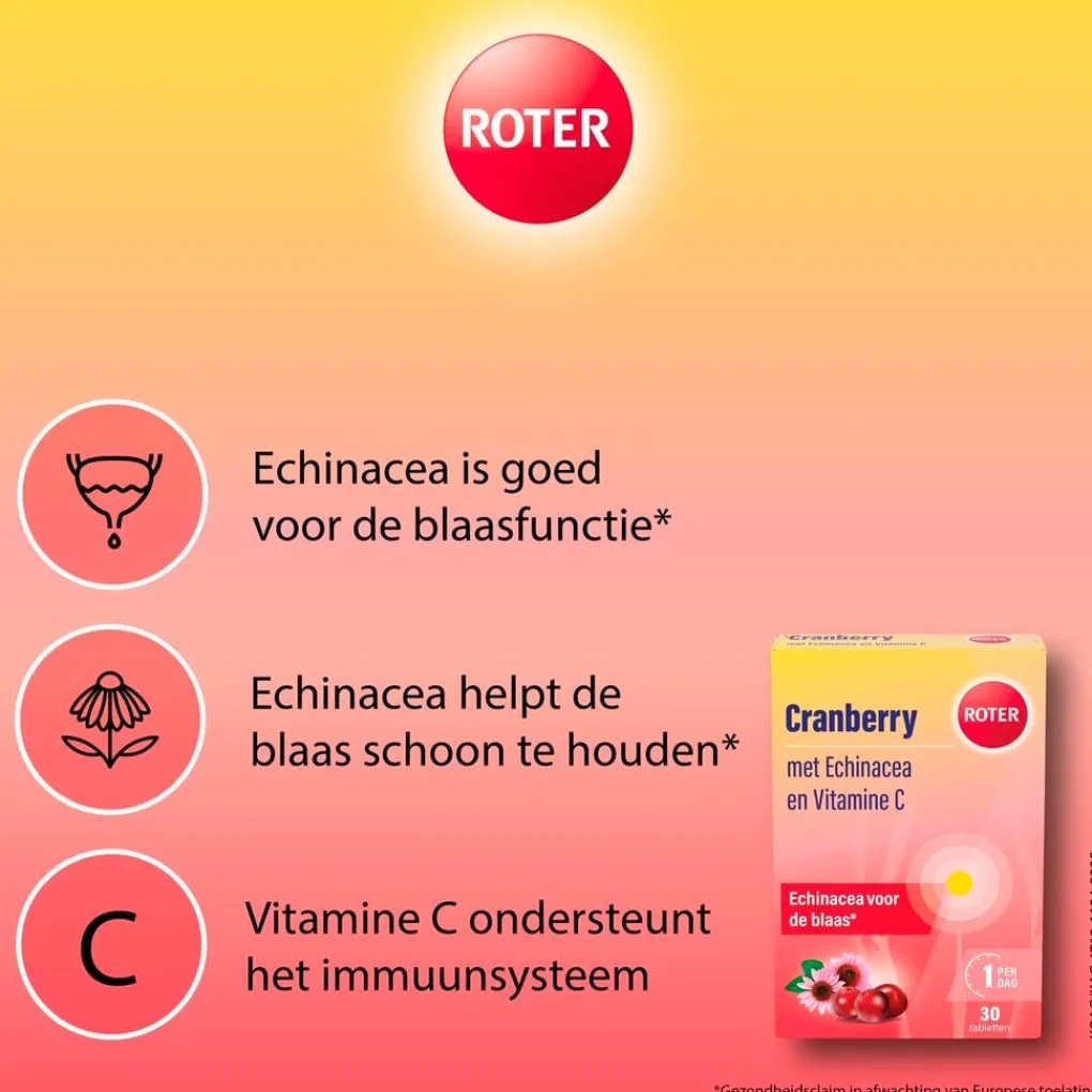 Roter Cranberrysupplementen|Vitamines>Cranberry Vitamine C en Echinacea Tabletten