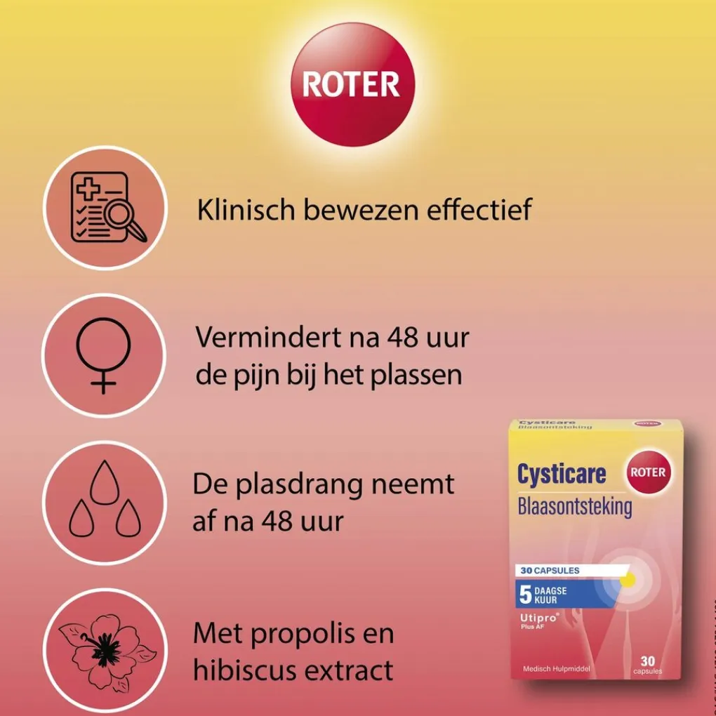 Roter Blaasontsteking>Cysticare Capsules