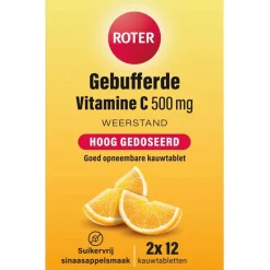 Roter Vitamines|Weerstand En Of Energie>Gebufferde Vitamine C 500mg Kauwtabletten