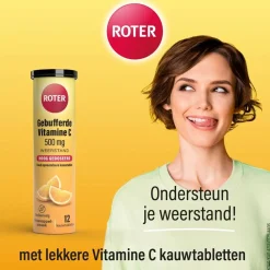 Roter Vitamines|Weerstand En Of Energie>Gebufferde Vitamine C 500mg Kauwtabletten