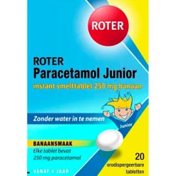 Roter Pijn>Paracetamol Junior 250mg Smelttabletten
