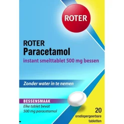 Roter Pijn>Paracetamol 500mg Smelttabletten