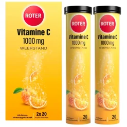 Roter Weerstand En Of Energie|Vitamines>Vitamine C 1000 mg Abrikoos-Sinaasappel Bruistabletten