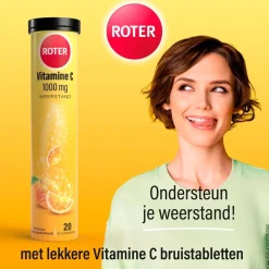 Roter Weerstand En Of Energie|Vitamines>Vitamine C 1000 mg Abrikoos-Sinaasappel Bruistabletten