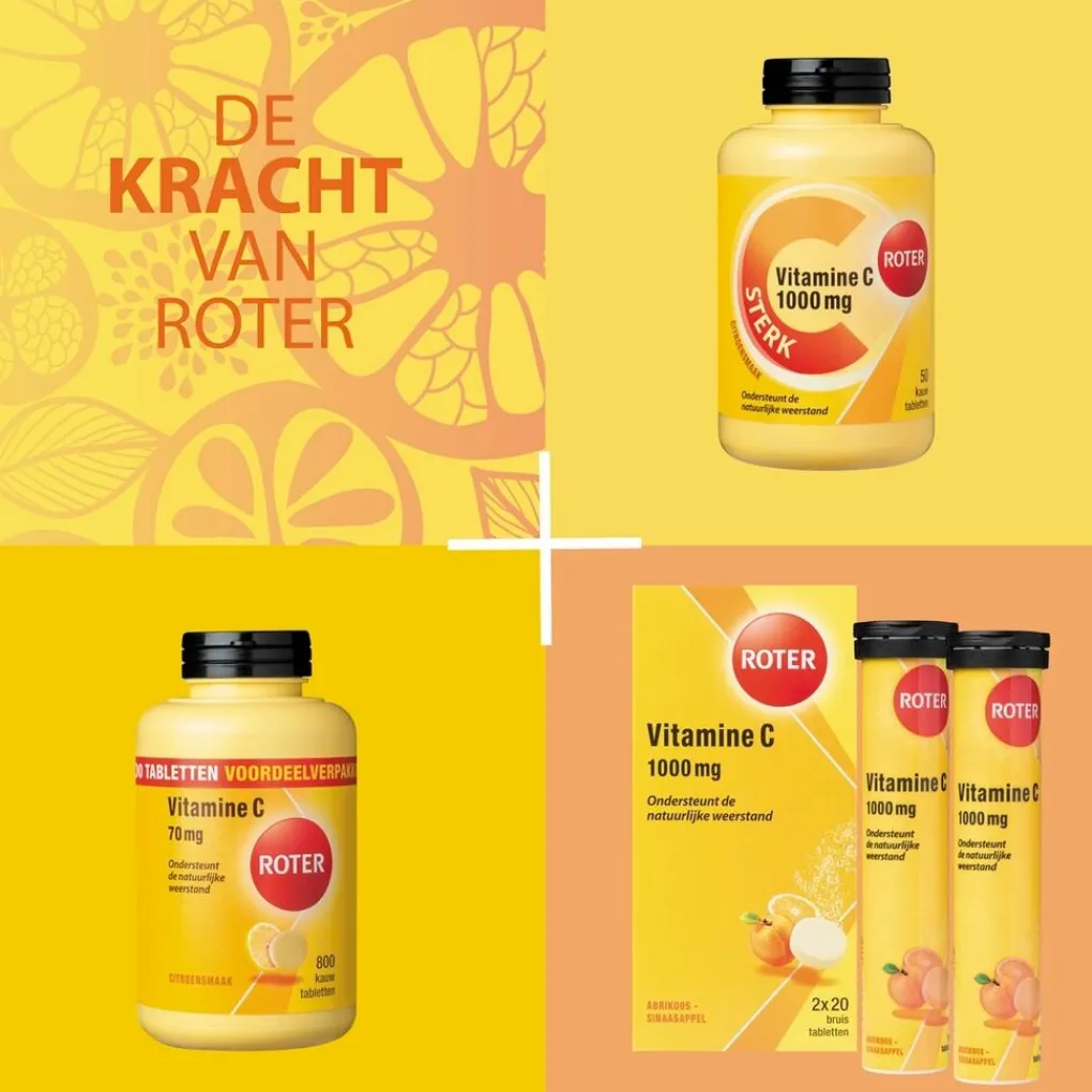 Roter Weerstand En Of Energie|Vitamines>Vitamine C 1000 mg Sterk Kauwtabletten