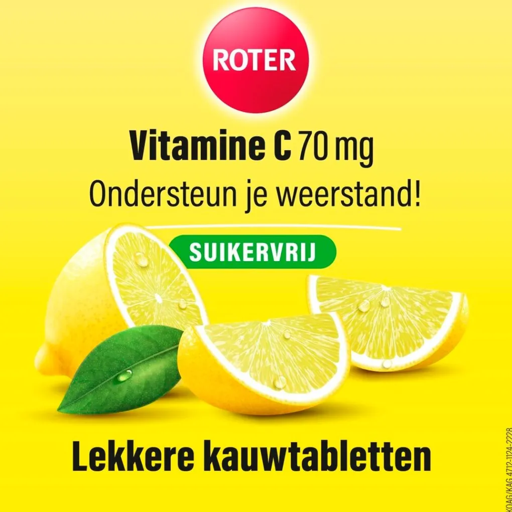 Roter Vitamines|Weerstand En Of Energie>Vitamine C 70 mg Suikervrije Kauwtabletten