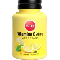 Roter Vitamines|Weerstand En Of Energie>Vitamine C 70mg Citroen Kauwtabletten