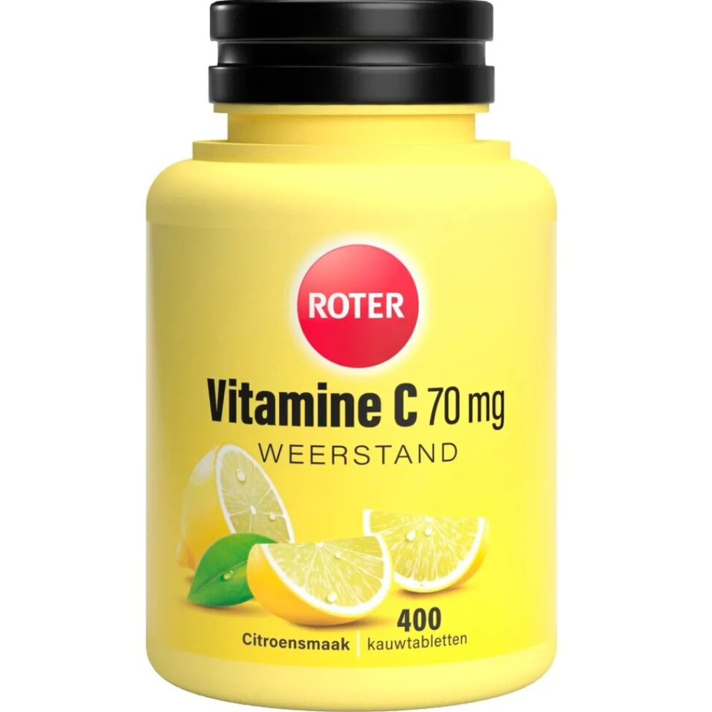 Roter Vitamines|Weerstand En Of Energie>Vitamine C 70mg Citroen Kauwtabletten