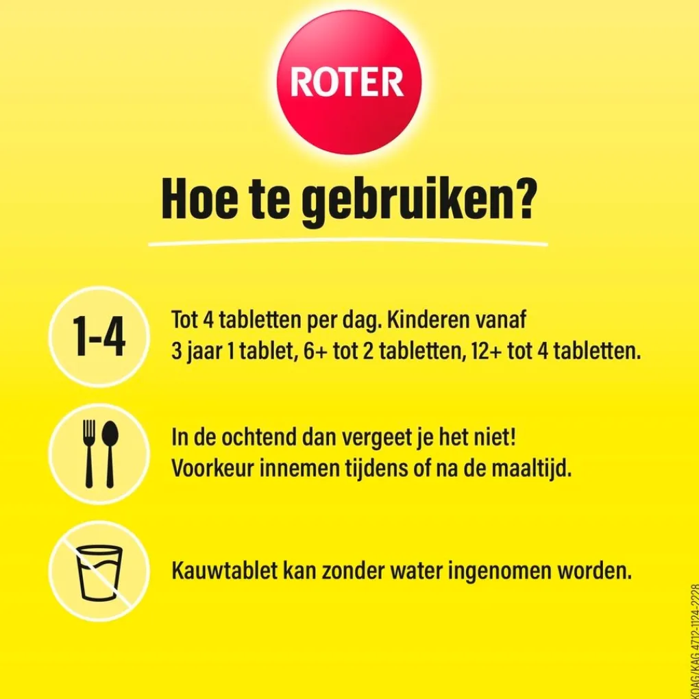 Roter Vitamines|Weerstand En Of Energie>Vitamine C 70mg Citroen Kauwtabletten