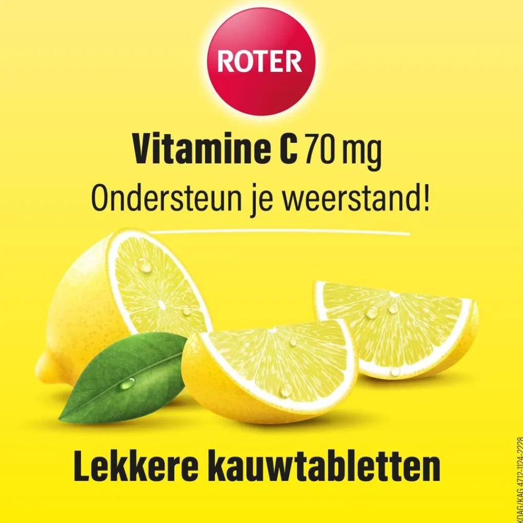 Roter Weerstand En Of Energie|Vitamines>Vitamine C 70mg Citroen Kauwtabletten