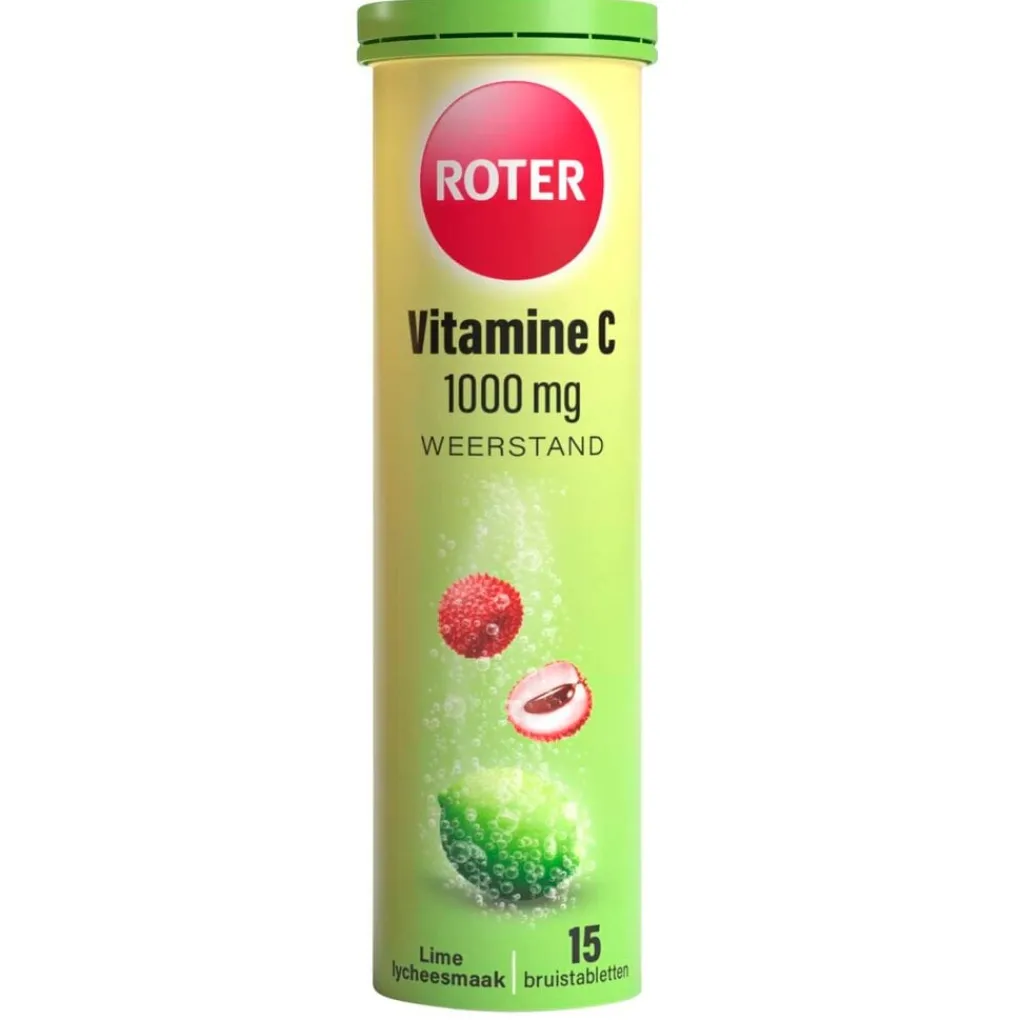 Roter Vitamines|Weerstand En Of Energie>Vitamine C 1000mg Lime Lychee Bruistabletten