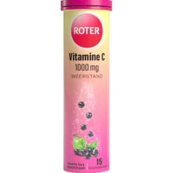 Roter Vitamines|Weerstand En Of Energie>Vitamine C 1000mg Zwarte Bes Appel Bruistabletten