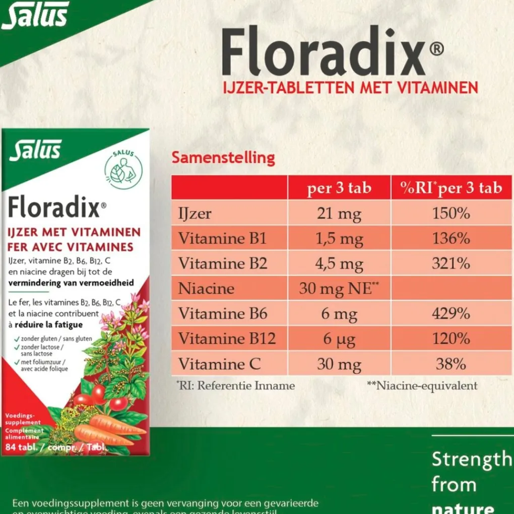 Floradix Mineralen>Salus Ijzer Tabletten