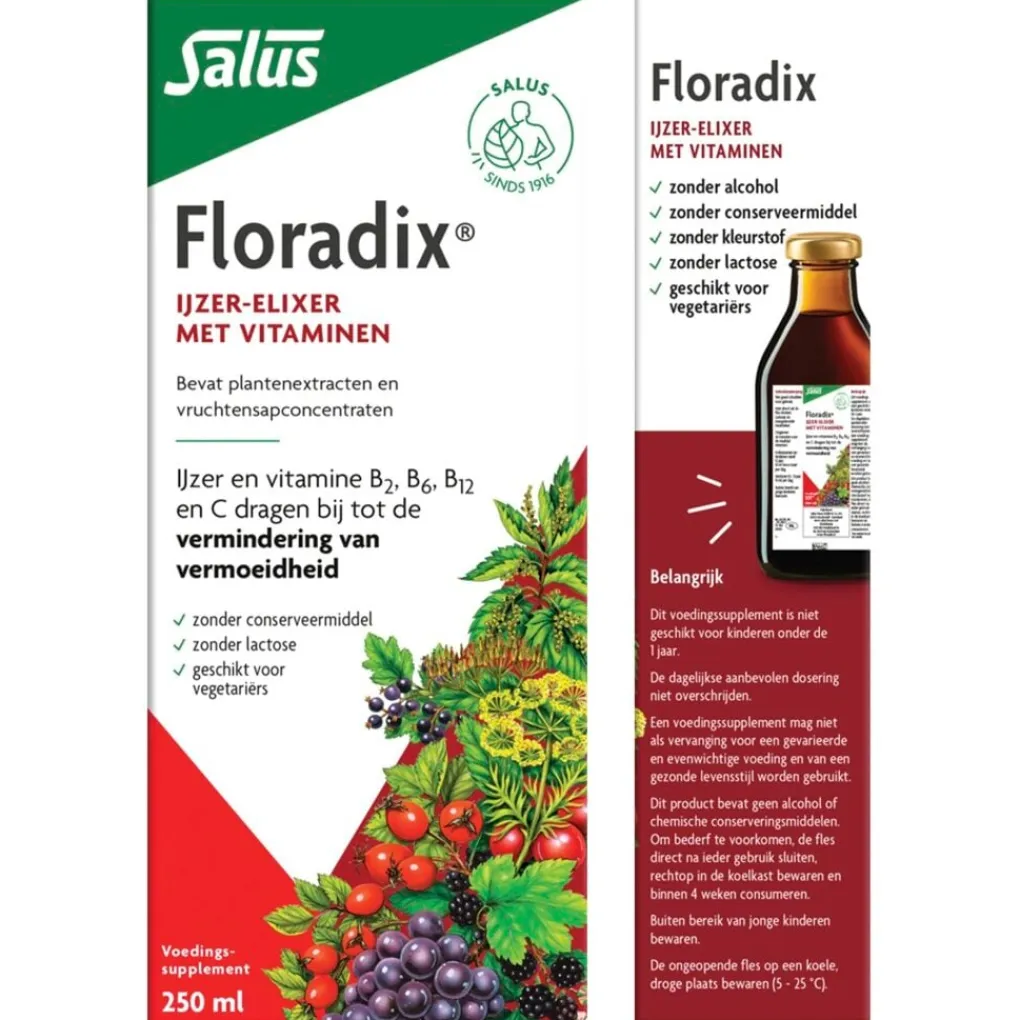 Floradix Mineralen>Salus Vloeibaar IJzer-Elixer
