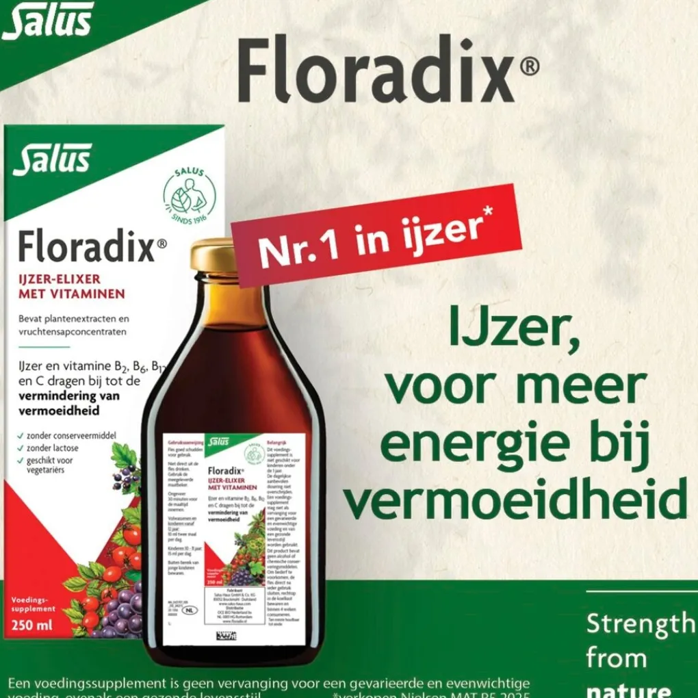 Floradix Mineralen>Salus Vloeibaar IJzer-Elixer