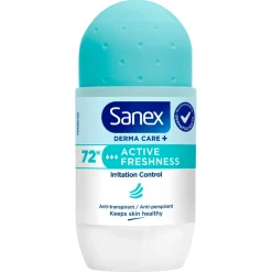 Sanex Deoroller>Derma Care+ Active Freshness 72h Antitranspirant Deodorant Roller