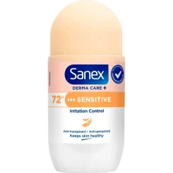 Sanex Deoroller>Derma Care+ Sensitive 72h Antitranspirant Deodorant Roller