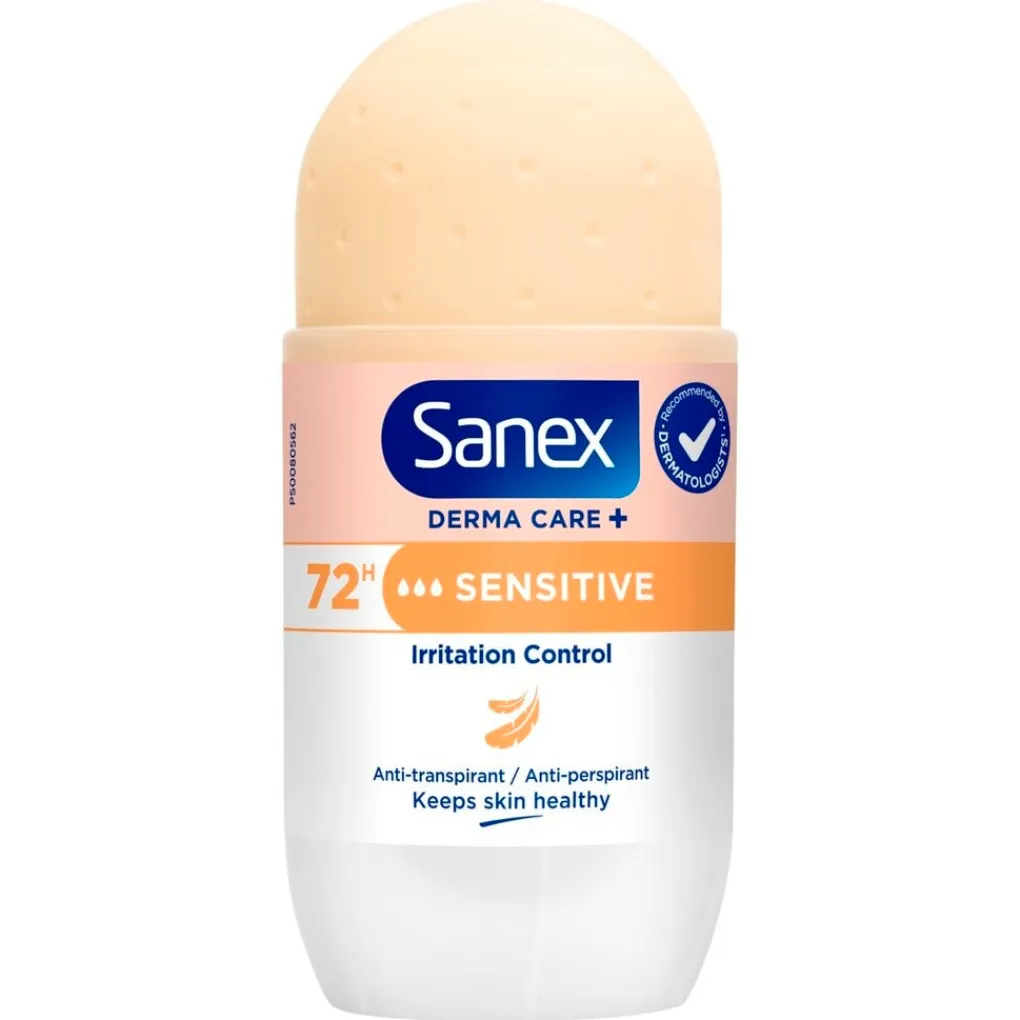Sanex Deoroller>Derma Care+ Sensitive 72h Antitranspirant Deodorant Roller