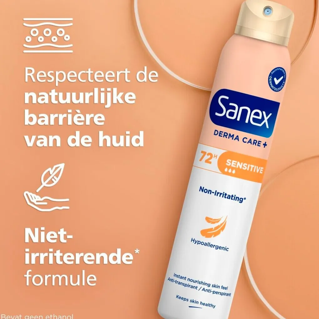 Sanex Deospray>Derma Care+ Sensitive 72h Antitranspirant Deodorant Spray