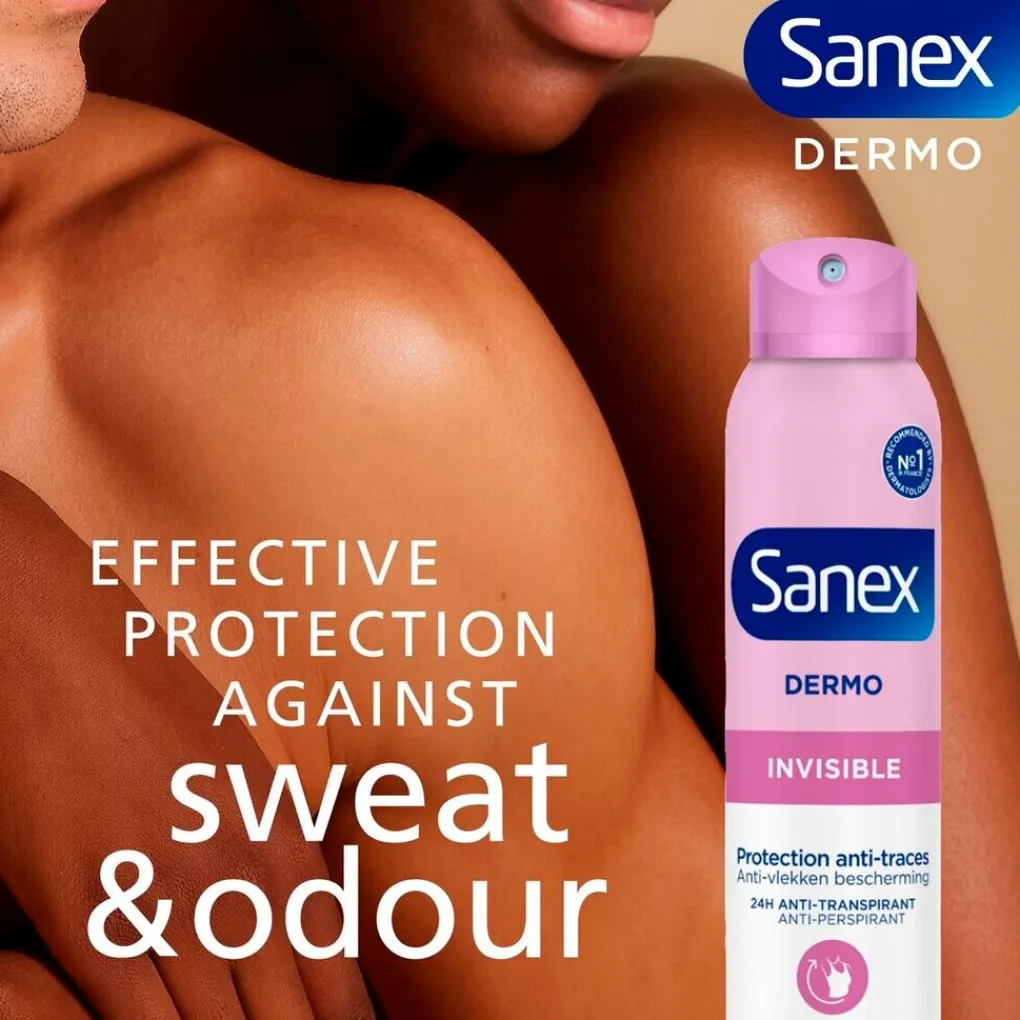 Sanex Deospray>Dermo Invisible 24-Uur Antitranspirant Spray