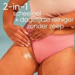 Heren Satin Care Scheerschuim En Scheergel>Huid & Schaamhaar 2-In-1 Reiniger en Scheergel