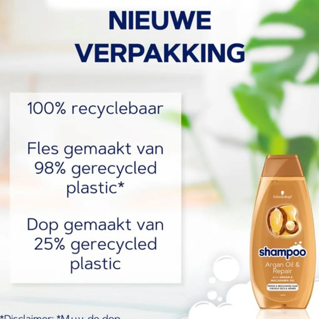 Schwarzkopf Shampoo>Argan Oil & Repair Shampoo