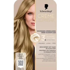 Schwarzkopf creme supreme Haarverf>8-0 Natuurlijk Blond Verzorgende Crèmekleuring