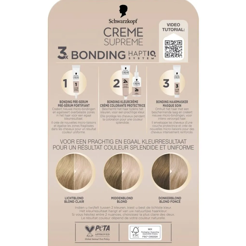 Schwarzkopf creme supreme Haarverf>10-19 Ultra Licht Parelblond Verzorgende Crèmekleuring