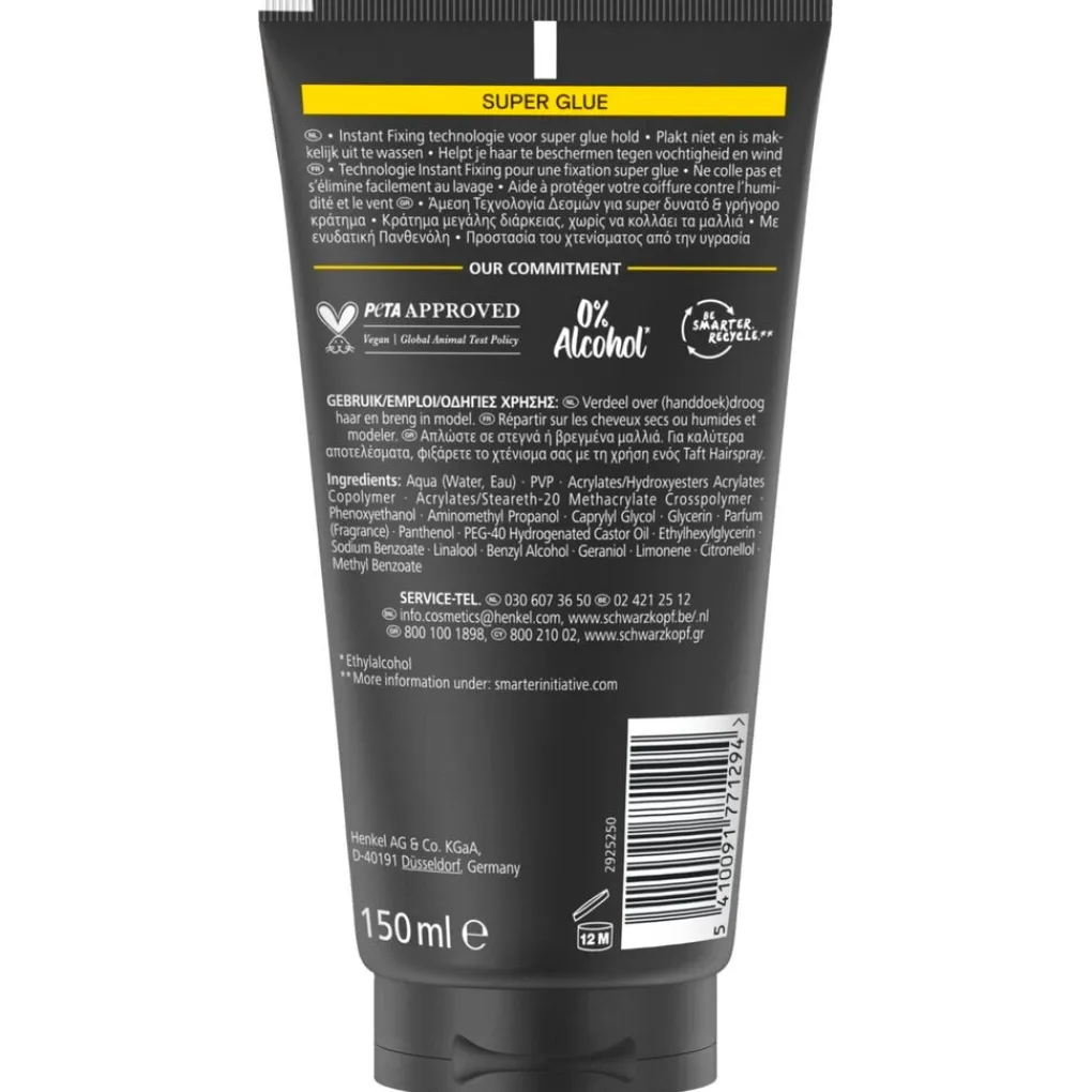 Taft Haargel>Schwarzkopf Super Glue Level 14 Haargel Tube