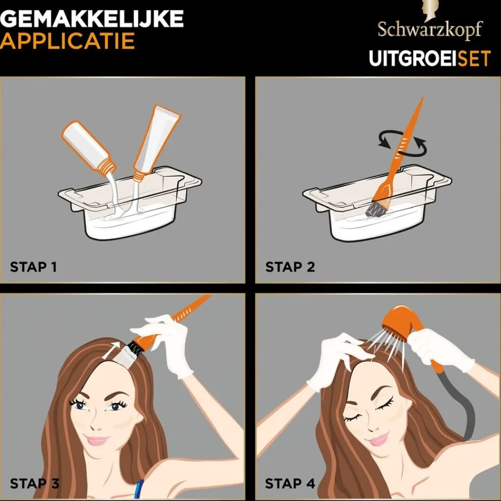 Schwarzkopf Color Haarverf>Schwarzkopf Vital R2 Goudbruin Haarverf Uitgroeiset