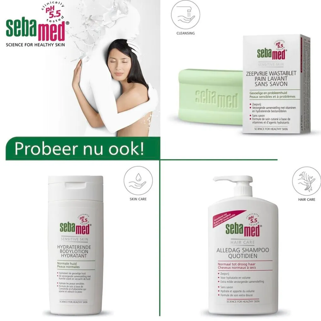 Sebamed Handzeep|Douchecrème>Zeepvrije Wasemulsie