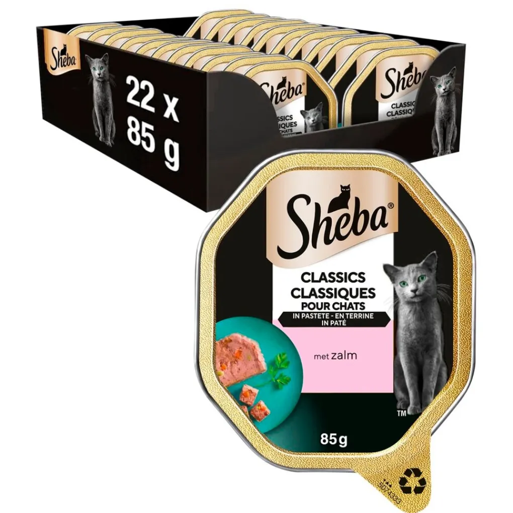 Sheba Diervoeding>Classics Terrine-Paté met Zalm Kattenvoer