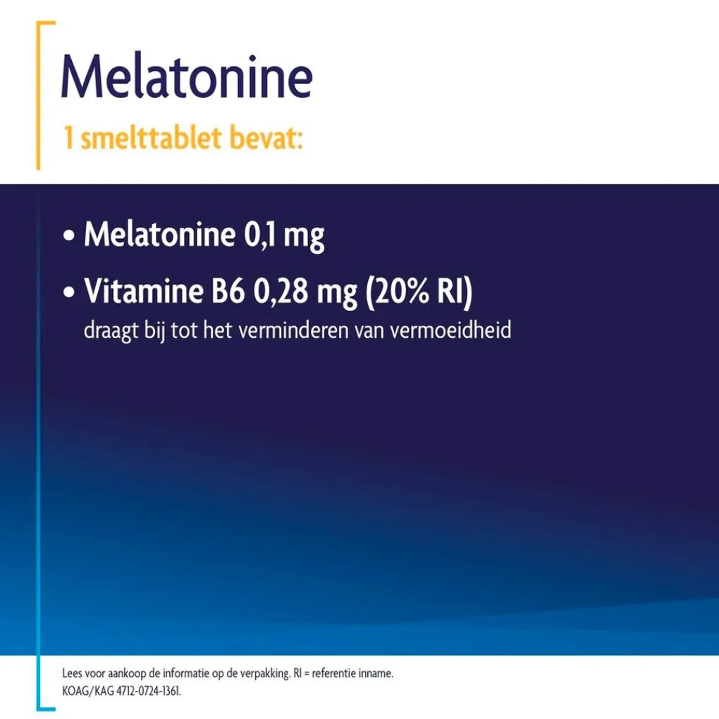Shiepz Melatonine>Melatonine Original 0,1mg Smelttabletten