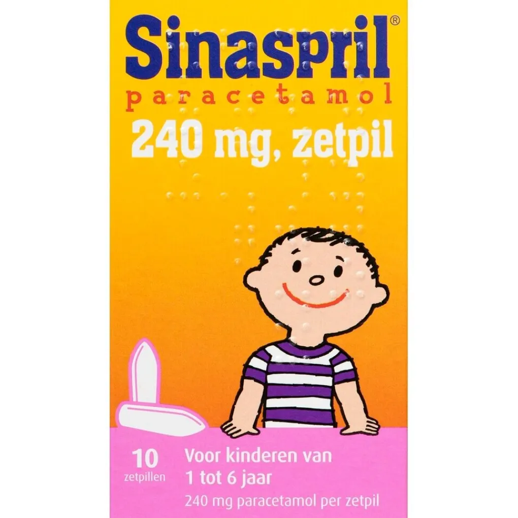 Sinaspril Pijn>Paracetamol 240mg Zetpillen