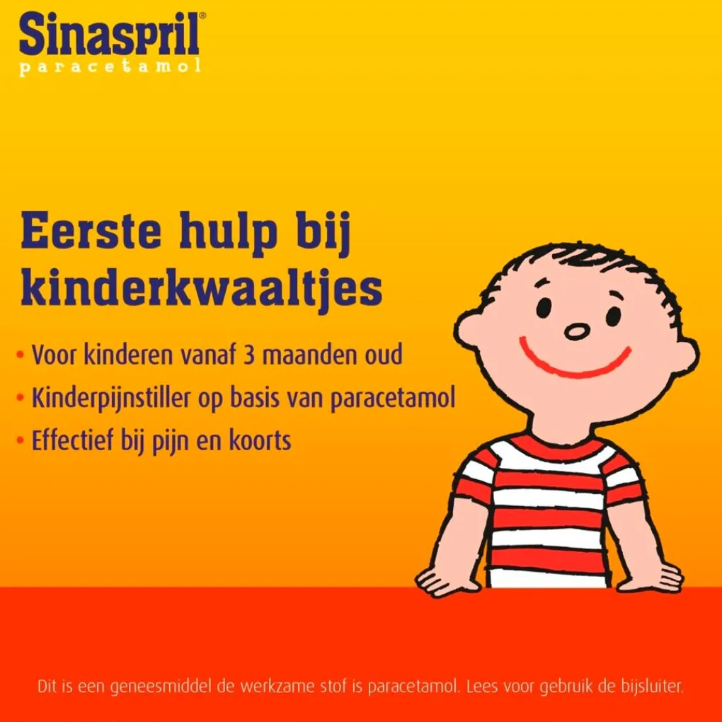Sinaspril Pijn>Paracetamol 120mg Kauwtabletten