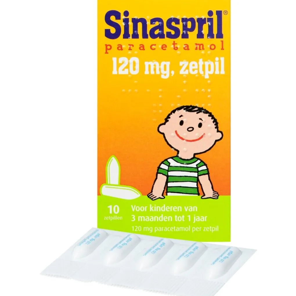 Sinaspril Pijn>Paracetamol 120mg Zetpillen