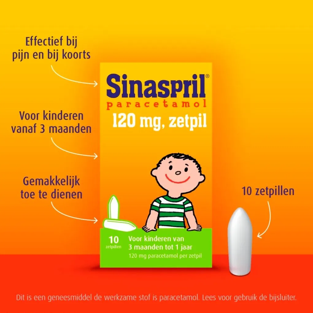 Sinaspril Pijn>Paracetamol 120mg Zetpillen