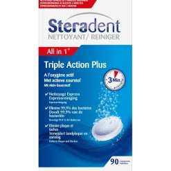 Steradent Kunstgebitreiniger>Triple Action Plus Reinigingstabletten