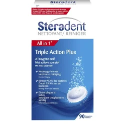 Steradent Kunstgebitreiniger>Triple Action Plus Reinigingstabletten