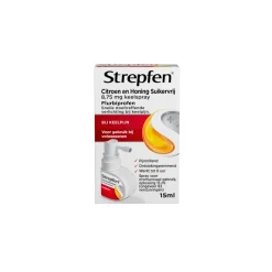 Strepfen Luchtwegen>Flurbiprofen Keelspray