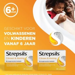 Strepsils Luchtwegen>Citroen + Honing Zuigtabletten