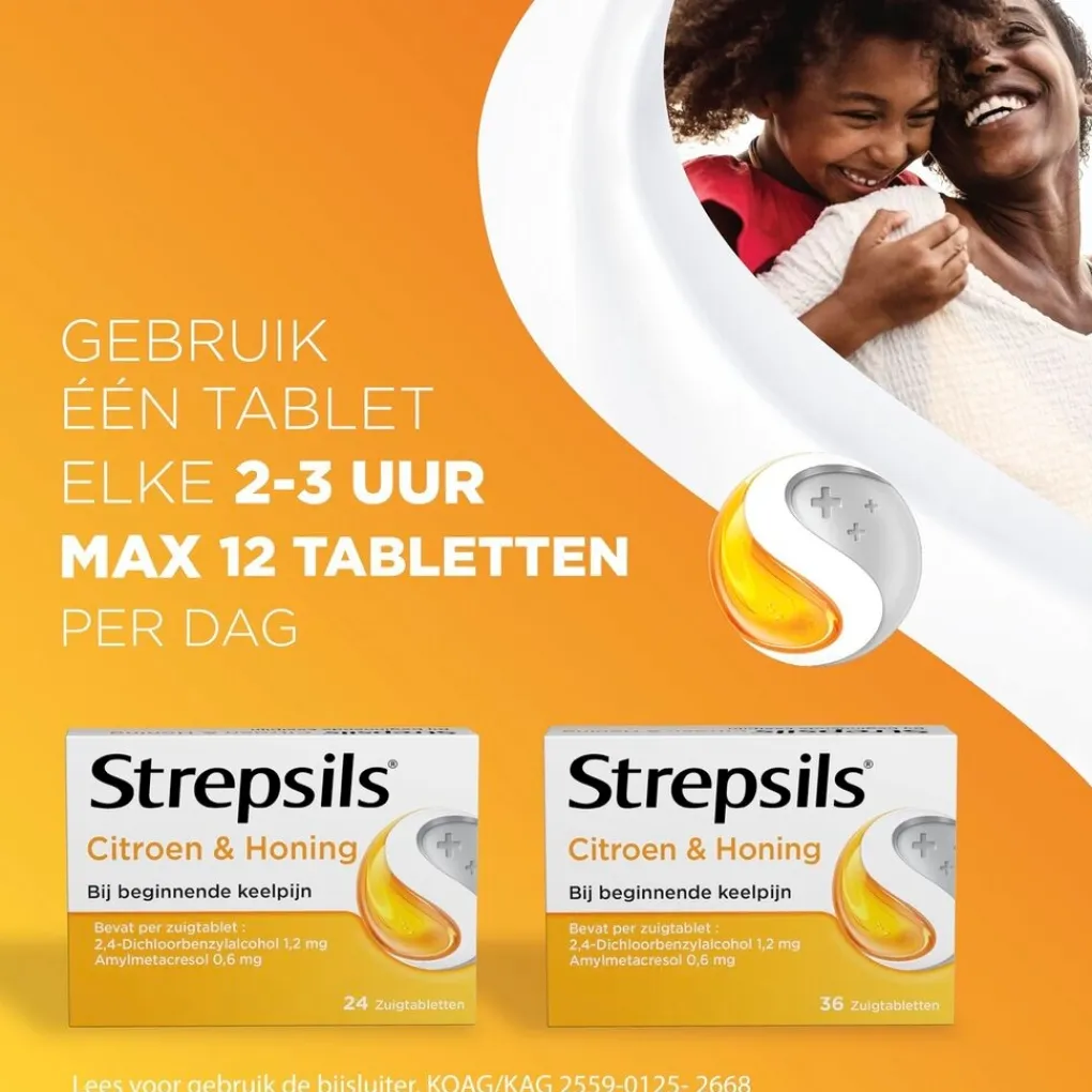 Strepsils Luchtwegen>Citroen + Honing Zuigtabletten