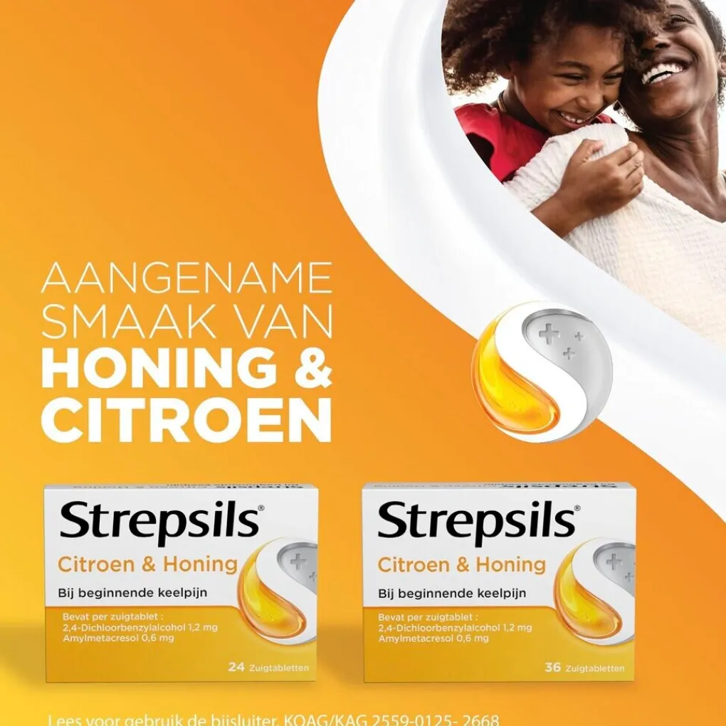 Strepsils Luchtwegen>Citroen + Honing Zuigtabletten