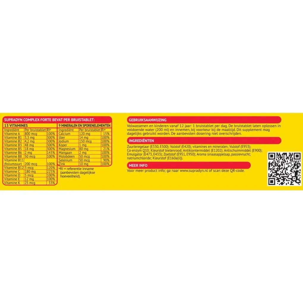 Supradyn Vitamines|Weerstand En Of Energie>Complex Forte Bruistabletten