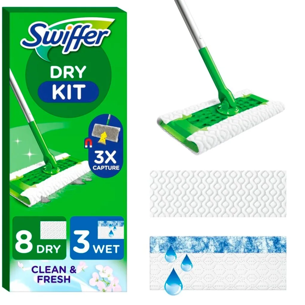 Swiffer Dweilen En Vloerwissers>Vloerreiniger Dry & Wet Starterskit