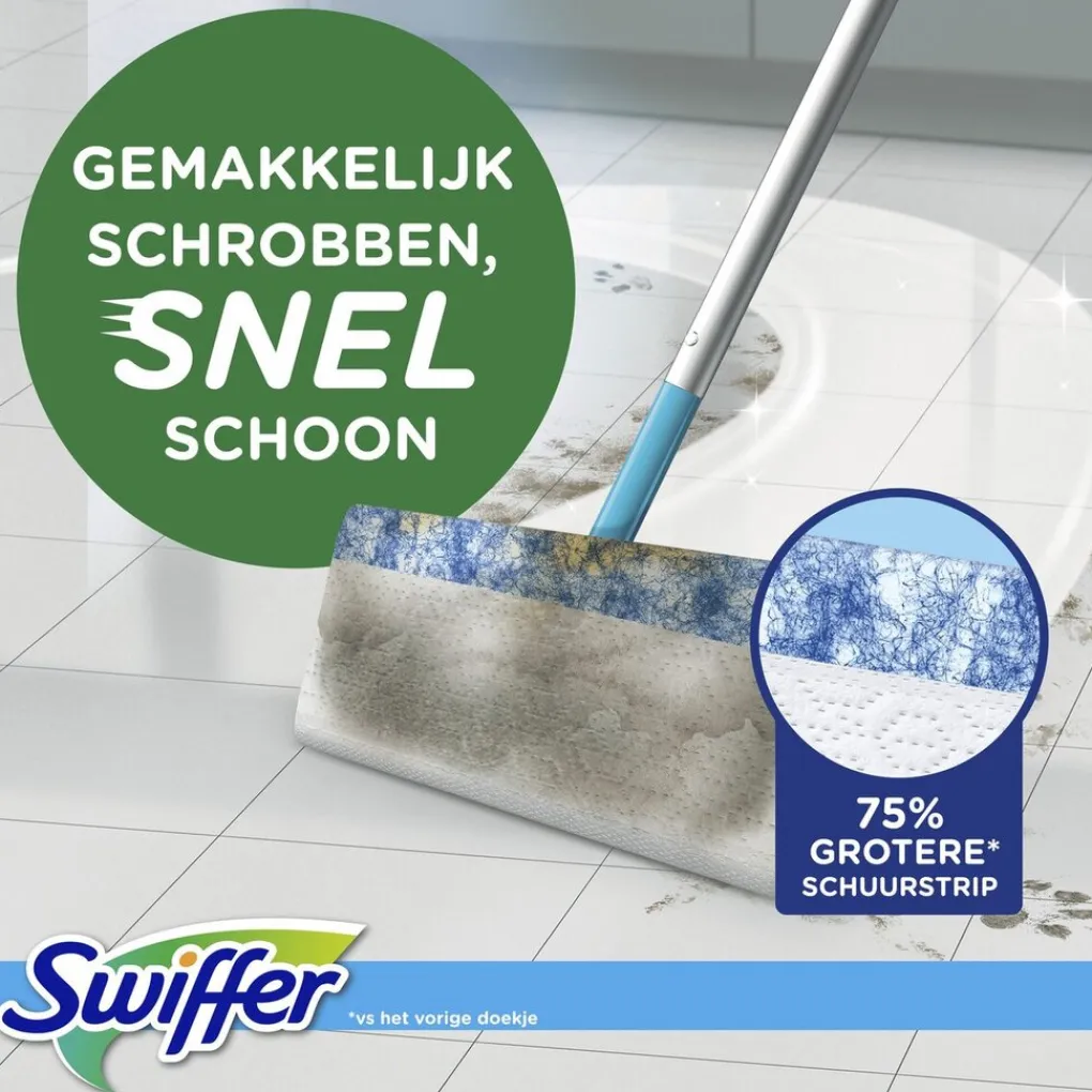 Swiffer Dweilen En Vloerwissers>Vloerreiniger Dry & Wet Starterskit